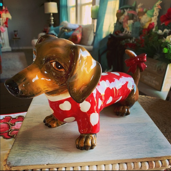 Blue Sky Dachshund Figurine